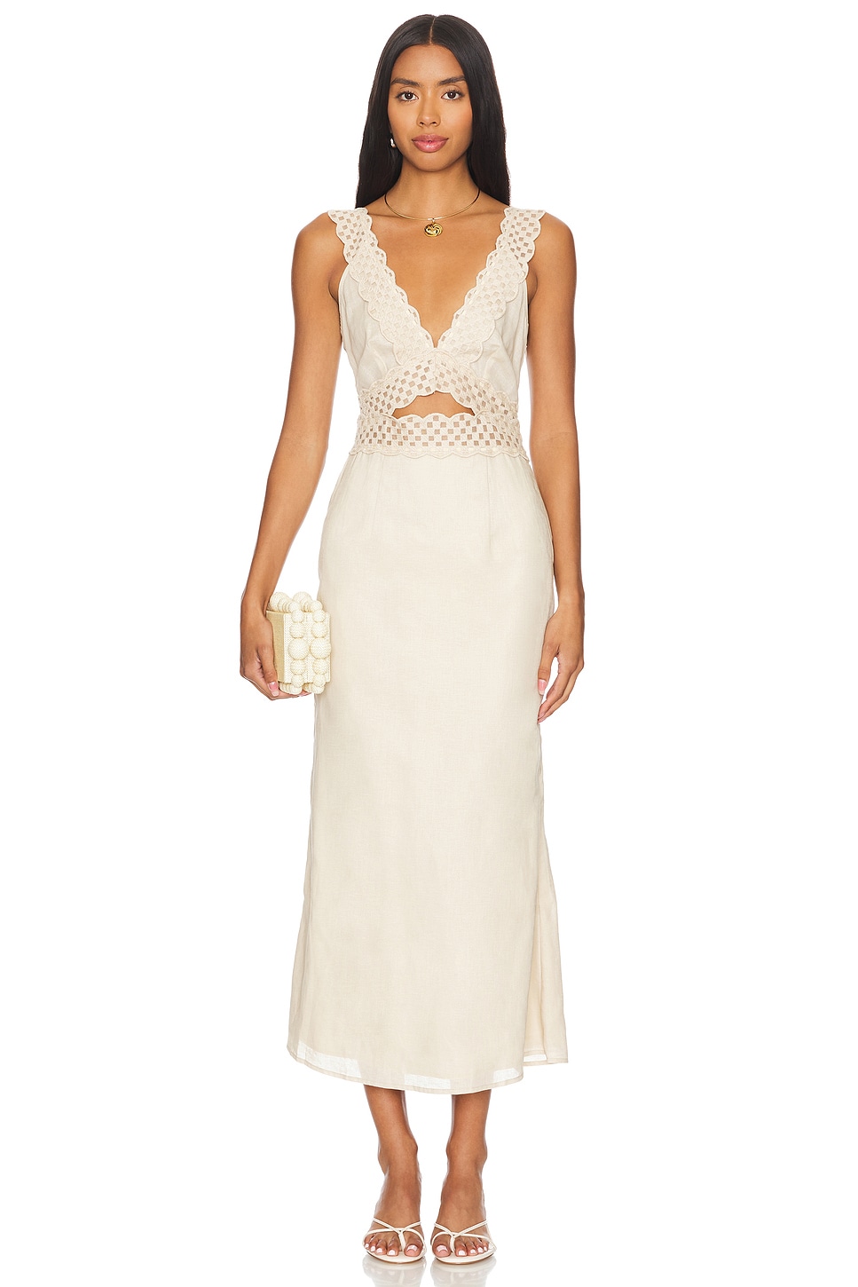 Never Fully Dressed Mimi Dress in Stone | REVOLVE