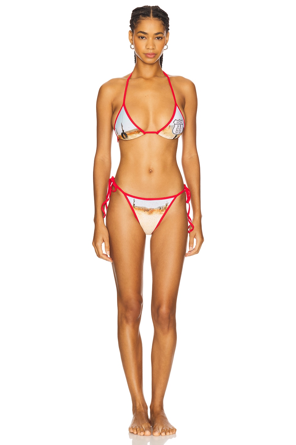 NIIHAI Route 66 Bikini Set in Sand | REVOLVE