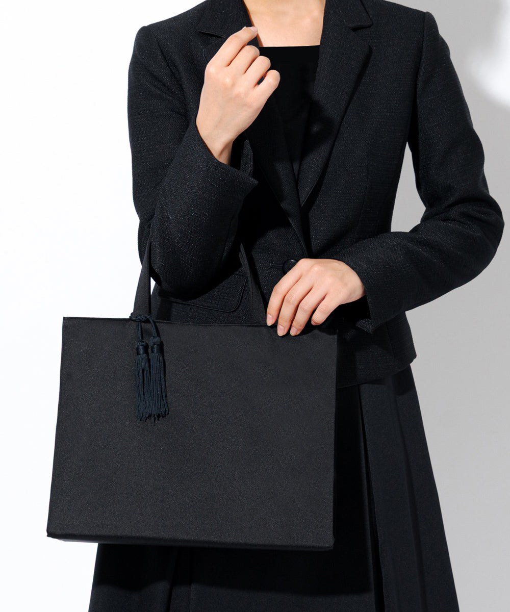 お受験対応】タッセル付き濃紺サブバッグ