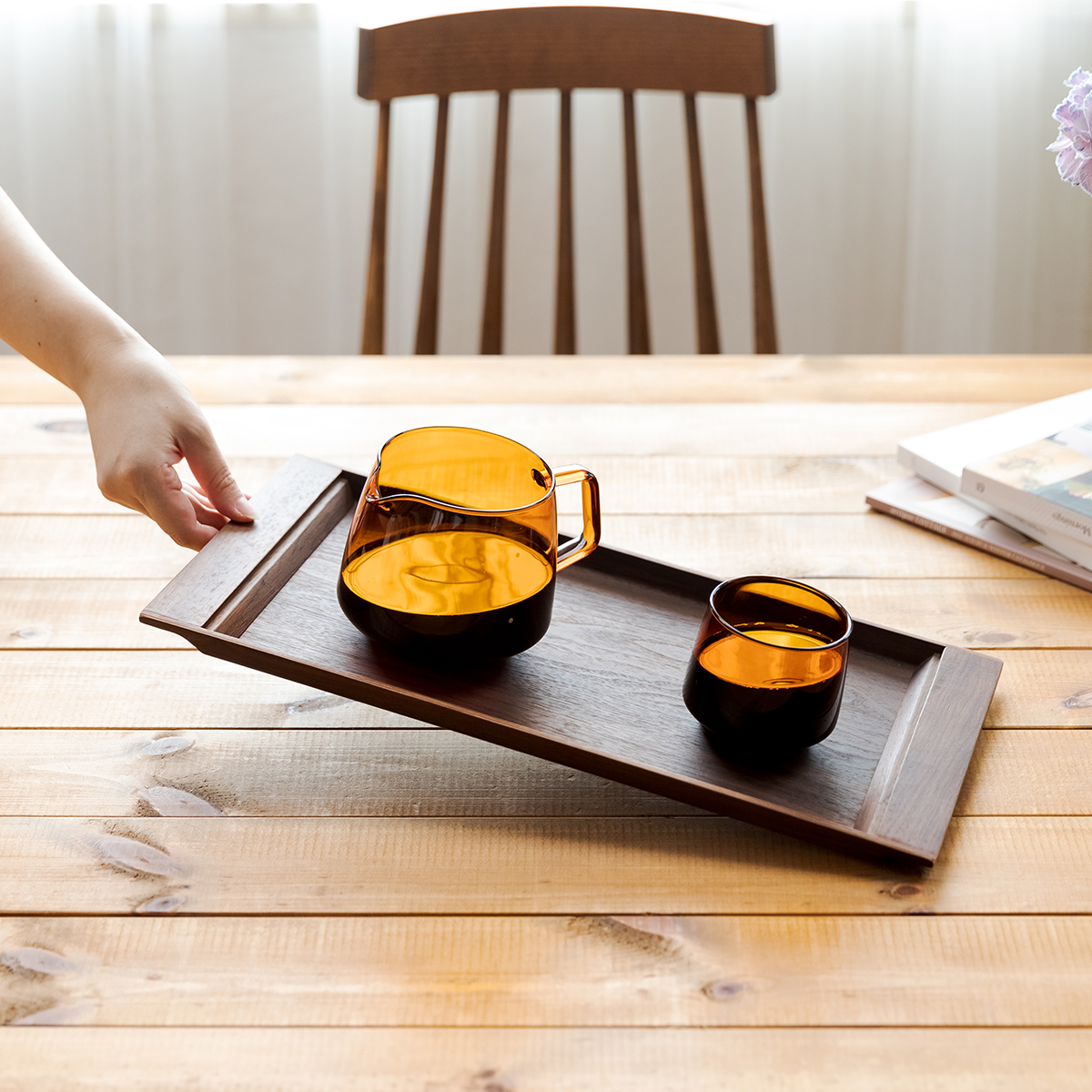 KINTO】SEPIA ノンスリップ トレイ 420×210mm ウォルナット | itomani