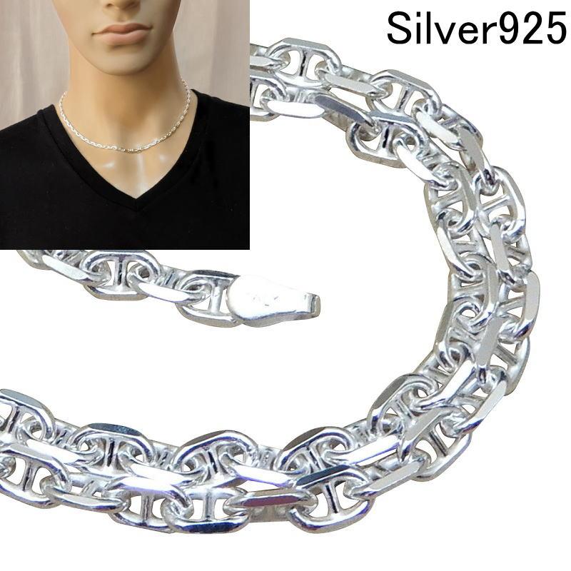 チェーン ネックレス メンズ シルバー925 3.5mm 45cm アンカーチェーン