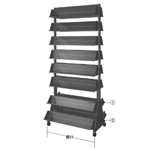 DVD両面(W93×D41×H216)16段単体 中日販売 業務用 陳列棚 セル・店