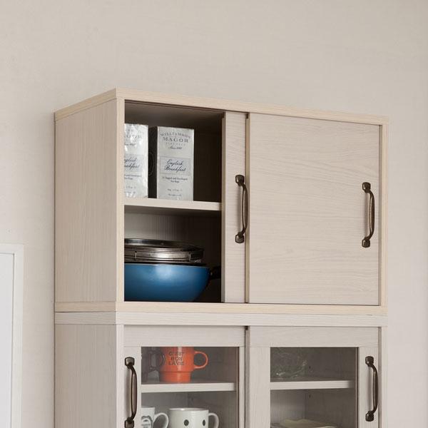 キッチンボード 上置き カップボード 食器棚 キッチン収納 幅60cm 北欧