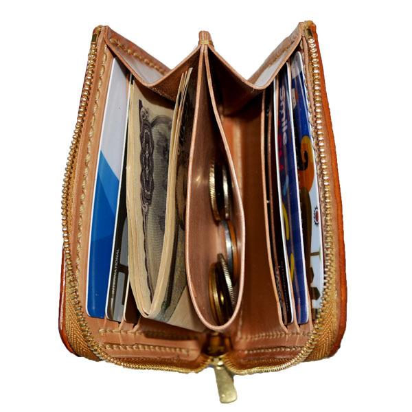 ホーイン社 ナチュラルシェルコードバン L字 ファスナー ミニ財布