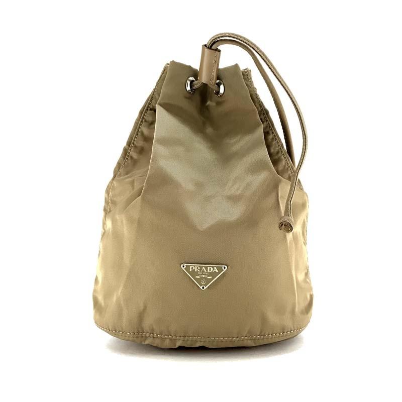 PRADA（プラダ） バッグ 巾着ポーチ テスート ナイロン ベージュ