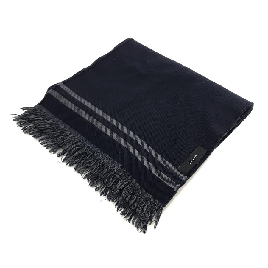 GUCCI（グッチ） マフラー GG柄 フリンジ付き リバーシブル ウール