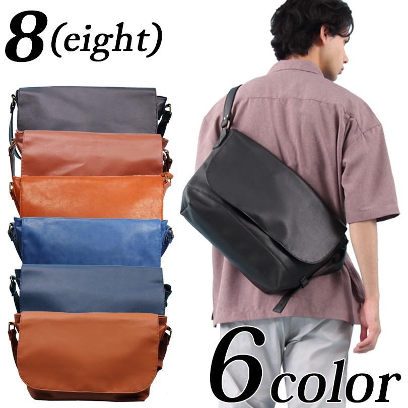 メッセンジャーバッグ メンズ メッセンジャーバック PUレザー : 8