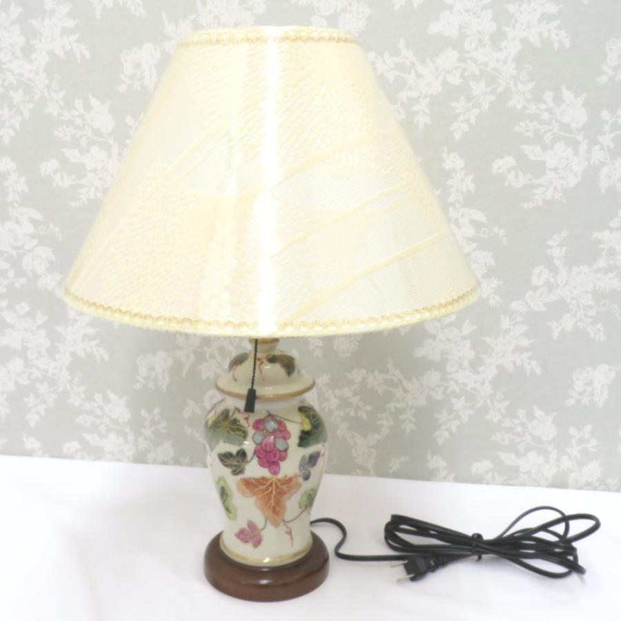 九谷焼 照明 骨董品 インテリア 藤田九谷ランプ テーブルライト 陶器