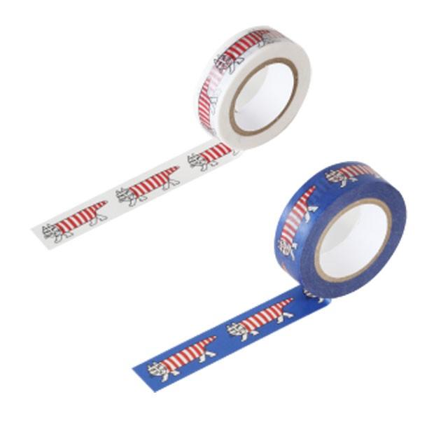 Lisa Larson（リサラーソン） マスキングテープ マイキー 15mm 紺/白