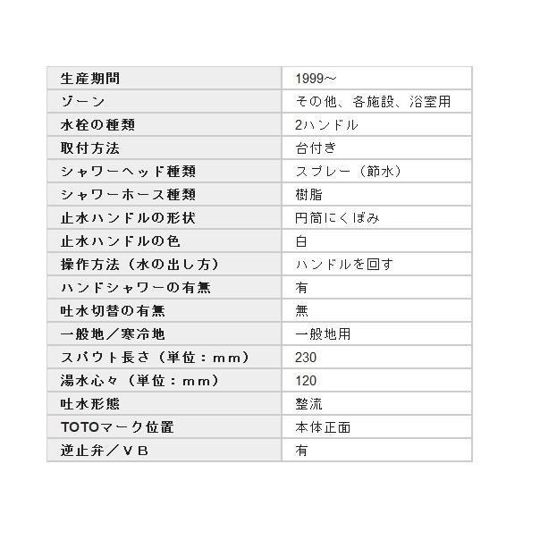 TOTO 『在庫あり』 TOTO TMS26C 2ハンドルシャワー水栓・一般シリーズ