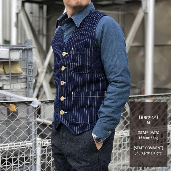 Pherrow's（フェローズ） PV1-W インディゴウォバッシュストライプ