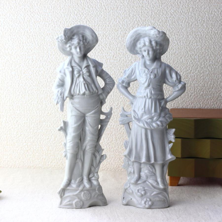 絵付け前の欧風陶器製人形 日本製 美濃焼 白い陶器製人形 ドール