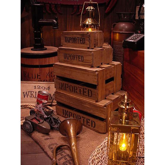 アメリカン レトロ ☆稀少な絶盤品☆ スカシBOX LLサイズ アメリカ雑貨