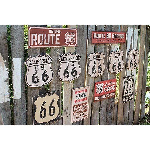 アメリカン レトロ 昔のルート66 ウッドサイン （ルート66