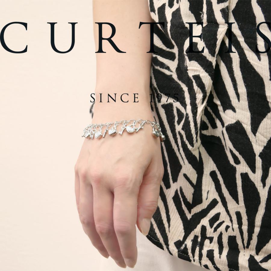 カーティス シルバーブレスレット ハート キー チェーン レディース