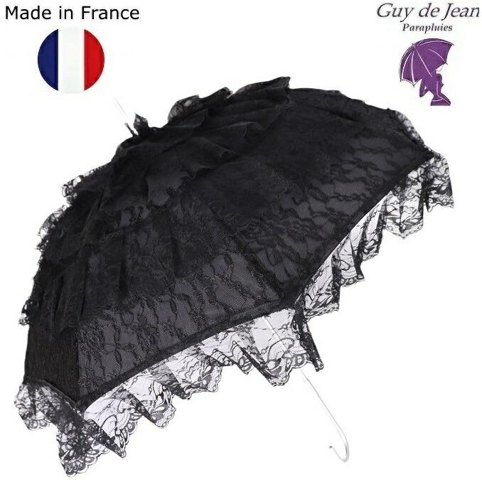 GUY DE JEAN ギドゥジャン ワンタッチ 傘 CANCAN レース 日傘 晴雨兼用