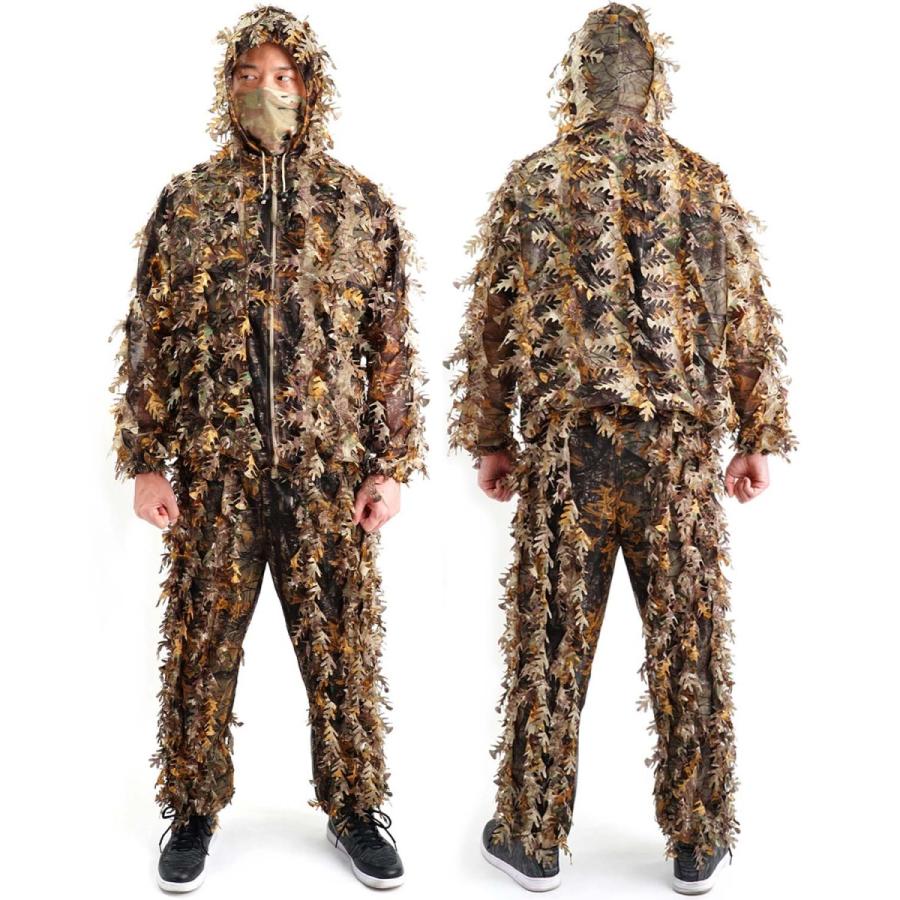 CLOTHASSIS ギリースーツ 超軽量 3Dリーフ 春夏秋向け : CLOTHASSIS