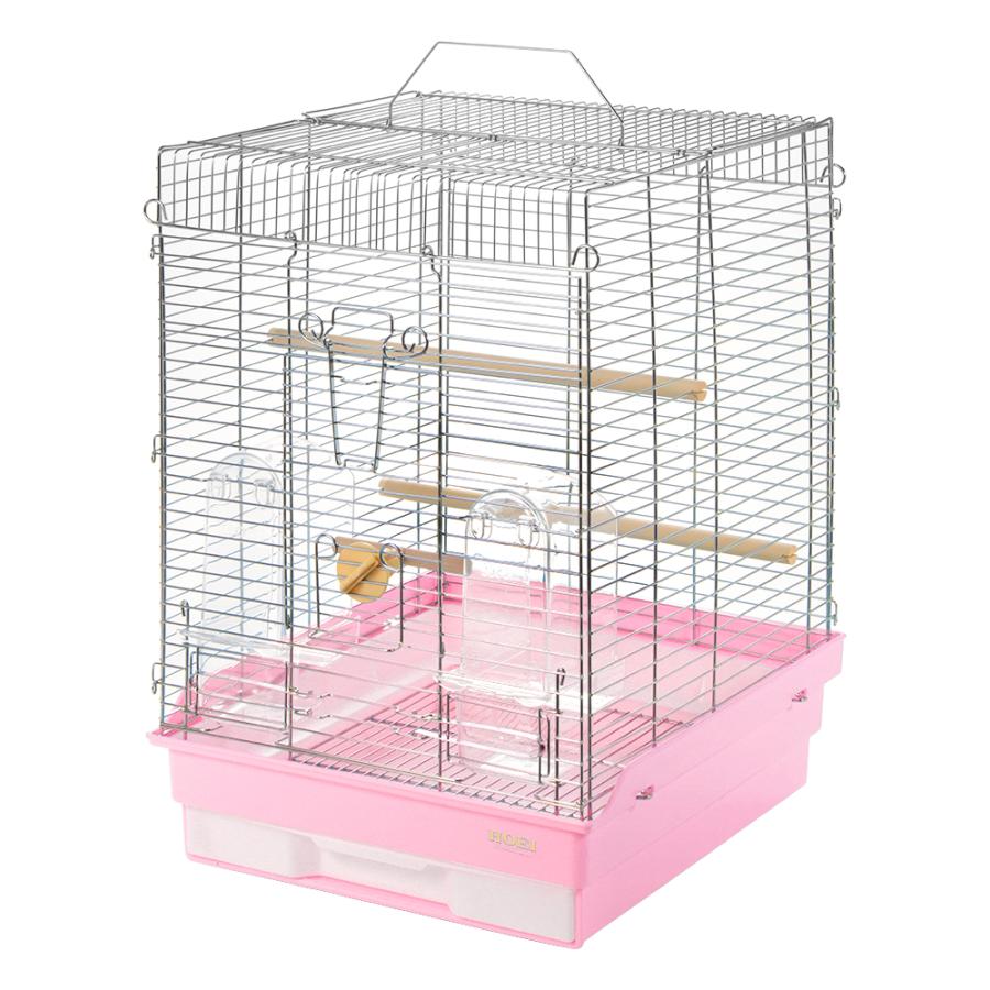 HOEI 鳥かご 35手のりホライズンセキセイ ピンク （37×41．5