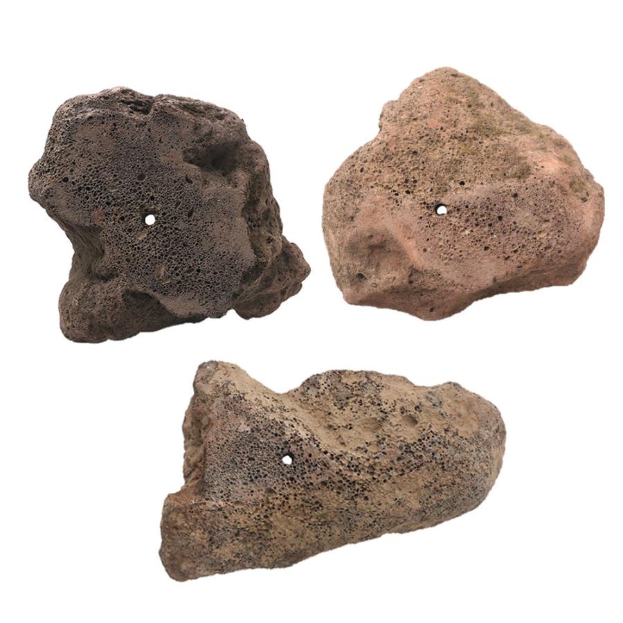 チャーム（charm） 形状お任せ 溶岩石鉢 Mサイズ 底穴有り（1個