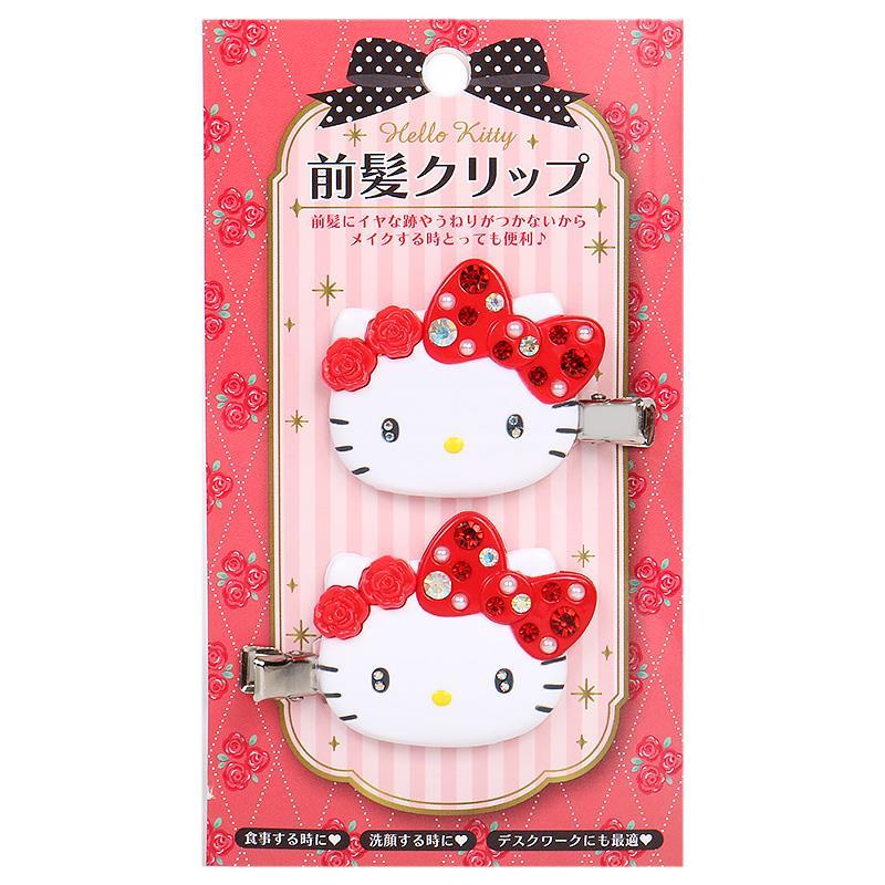 ハローキティ 前髪クリップ デラックス DX レッド 2個セット ヘア