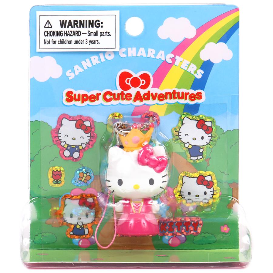 ハローキティ ストラップ＆シールセット スーパーキュート