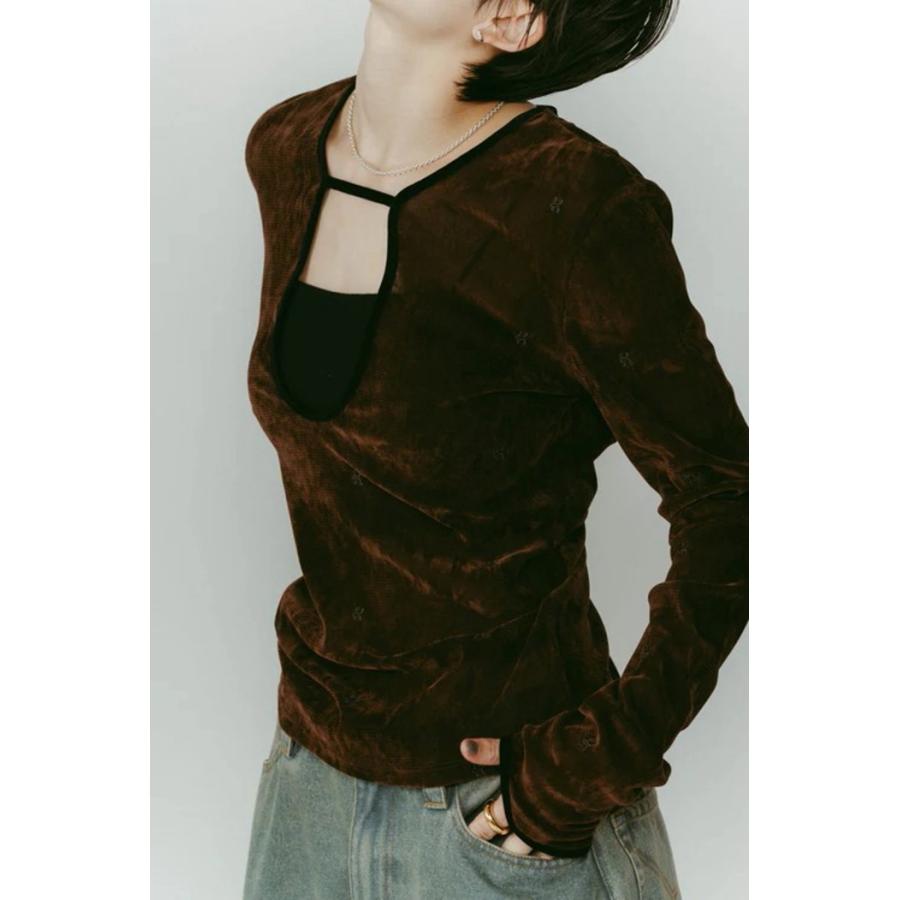 Knuth Marf（クヌースマーフ） トップス 2WAY シアー ベロア トップス