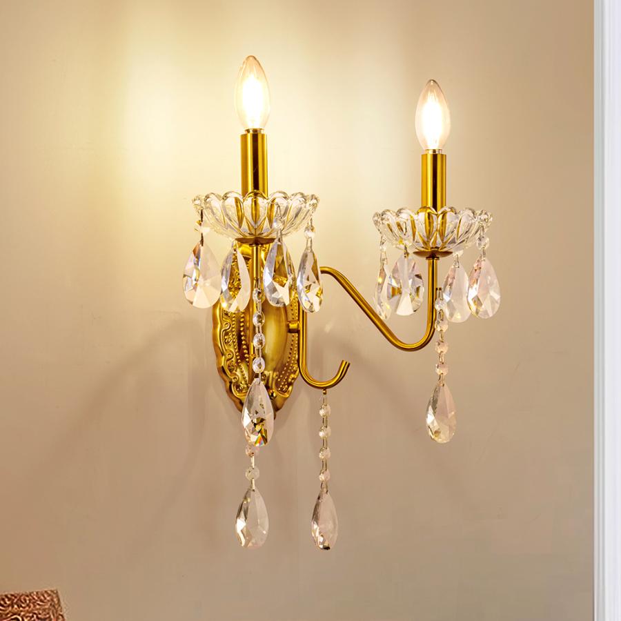 ウォールライト シャンデリア シングルキャンドル おしゃれ 2灯