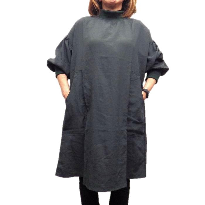 お尻が隠れる 割烹着 7分袖 ナイロンワッシャー この素材はまります