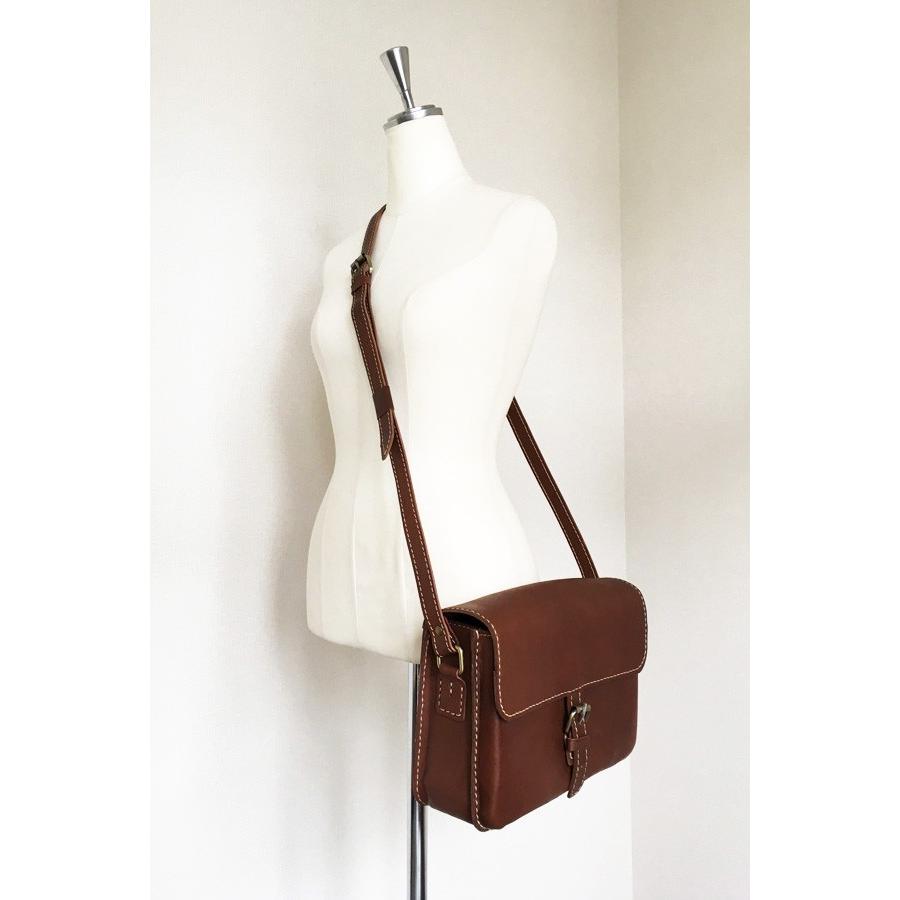 SALE / マグネット 開閉 ナチュラル レザー ショルダーバッグ KL-VER