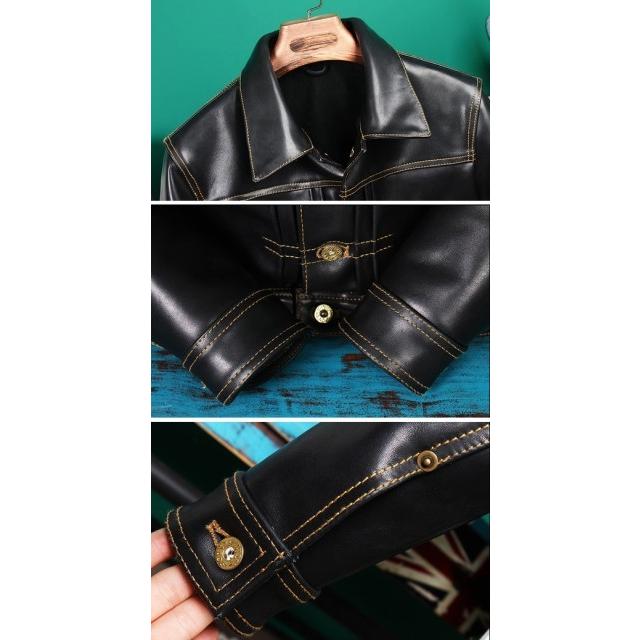 少量生産 革ジャン 本革 ホースハイド 馬革 メンズ/レザージャケット