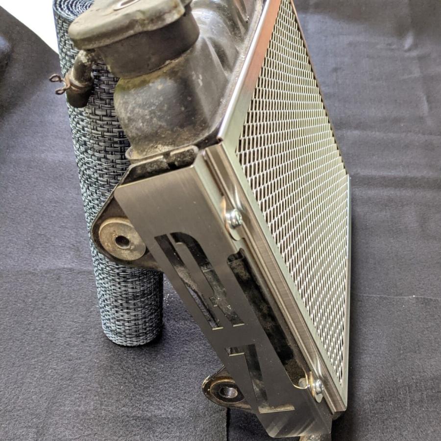 YAMAHA RZ250 ラジエーターカバー 軽量化タイプ ヘアライン ステンレス