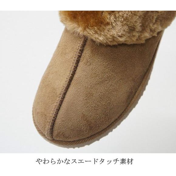 レディース ムートン サボ サンダル モコモコ あったか ボア ファー