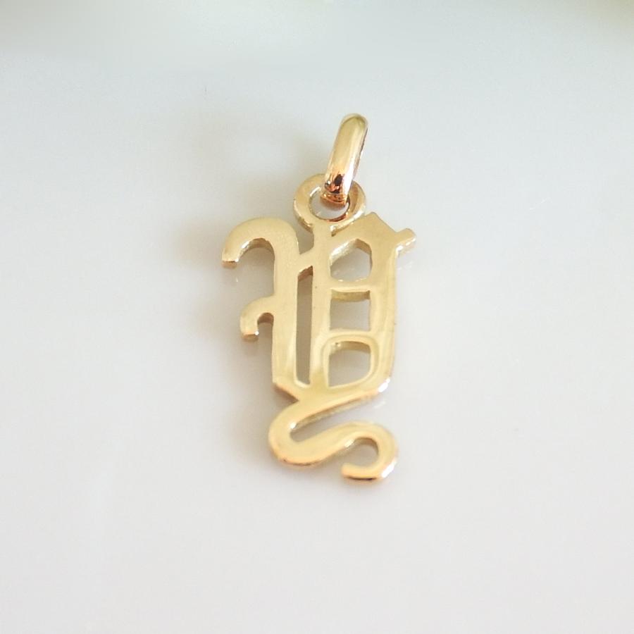 イニシャル ペンダントトップ Y y K18 18金 ネックレス