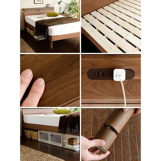 ベッド シングル シングルベッド すのこ 桐 フレーム 高さ調節 すのこ