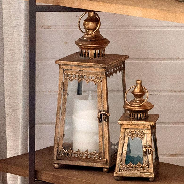 カンテラ キャンドルホルダー アイアン ガラス モロッコ風 [94307