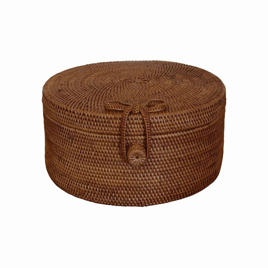 アタの収納ボックス ラウンドボックス 丸型 L 直径20cmX高さ10cm バリ