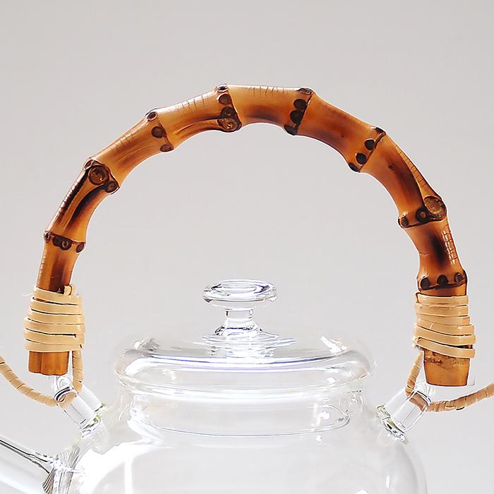 ガラスティーポット 竹 バンブー ガラスポット 耐熱ガラス 大人気