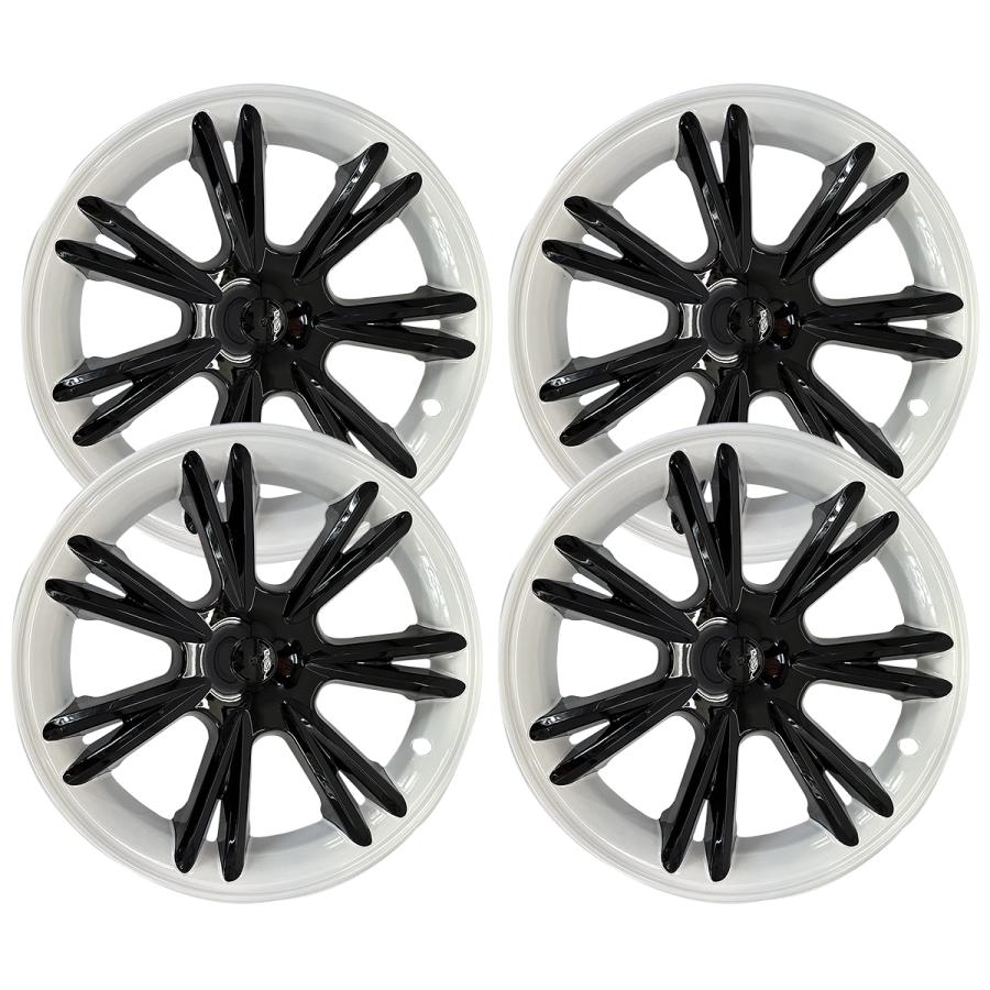 テスラ モデルY 19インチ ホイールカバー 4枚セット ホワイト/ブラック