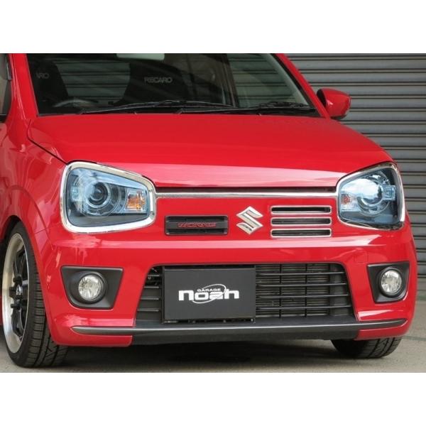 ガレージノア アルト HA36S フロントガーニッシュ メッキ調 : オート