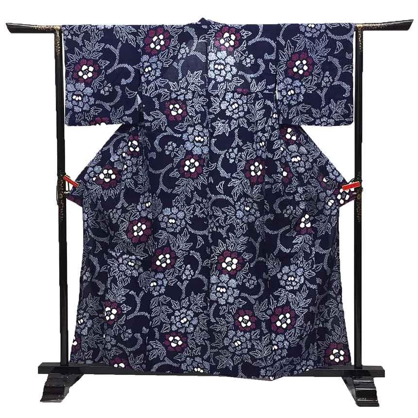 セール 京やI495 本絞り 高級絞りの浴衣 有松絞り 有松鳴海絞 愛知県絞