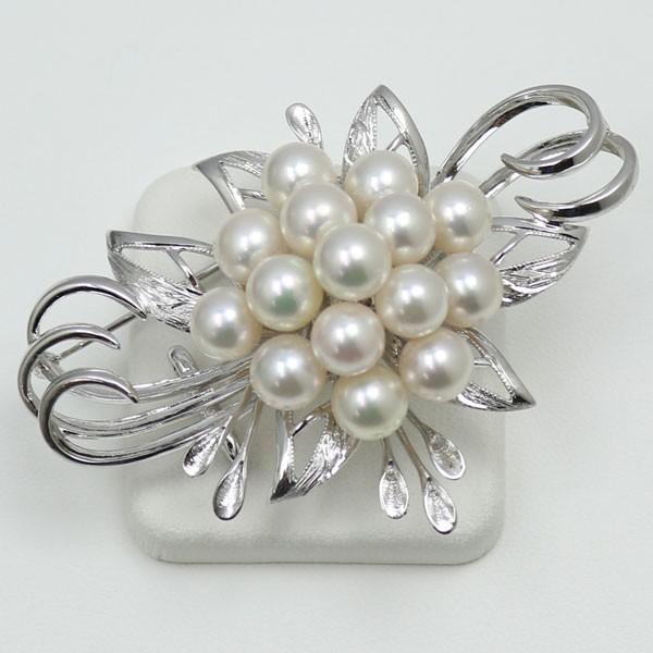 真珠 パール ブローチ あこや真珠 パールブローチ 7mm-7.5mm 15pcs