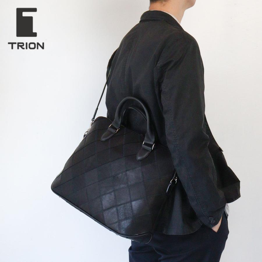 TRION（トライオン） トートバッグ ボストンバッグ 2Way 本革 グラブ