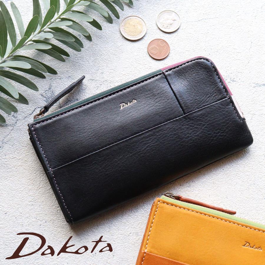 Dakota（ダコタ） L字ファスナ−長財布 コンパクト 薄型 パッチワーク