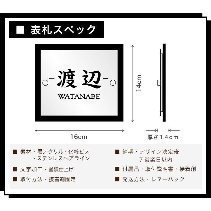 ひなゆー。様＊黒ベース・白文字＋クロスウェーブラインのアクリル表札