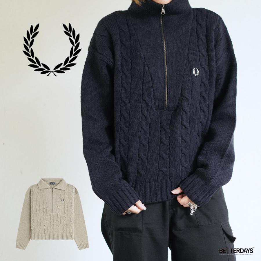 FRED PERRY（フレッドペリー） ハーフジップ ニット レディース