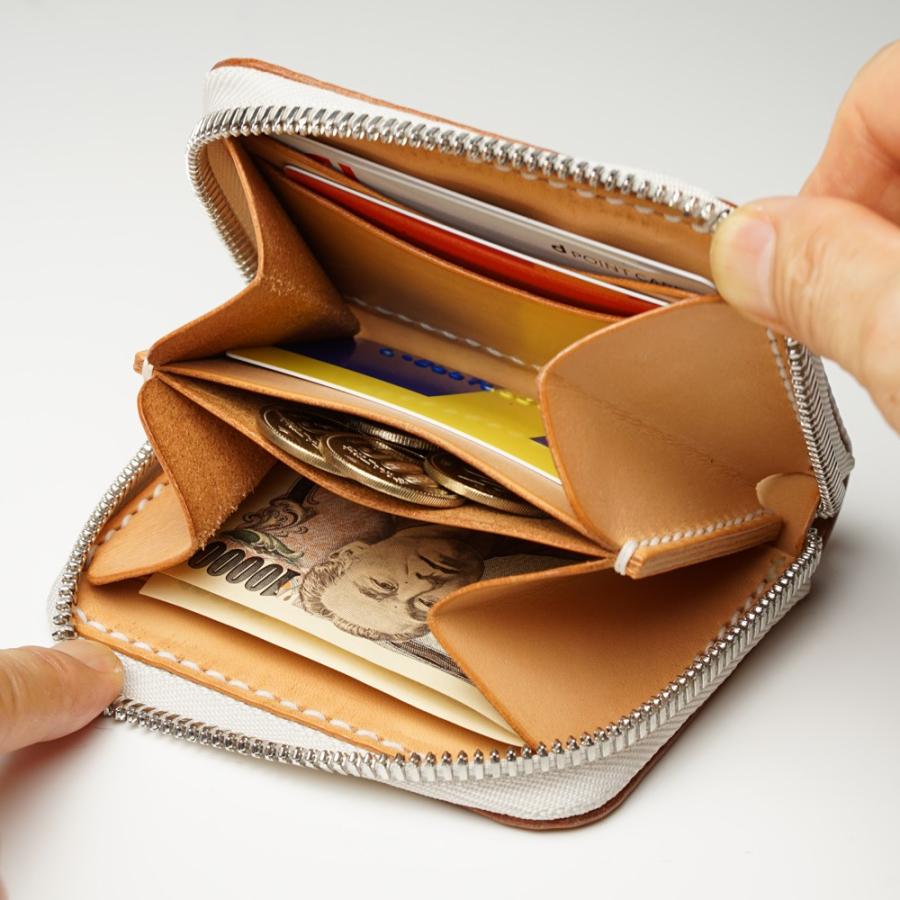 ラウンドジップウォレットミニ コードバン ラウンドファスナー