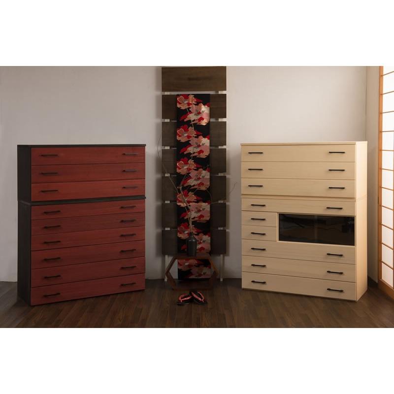 タンス 3段 日本製 桐 完成品 民芸 李朝家具 和ダンス 和タンス 和箪笥