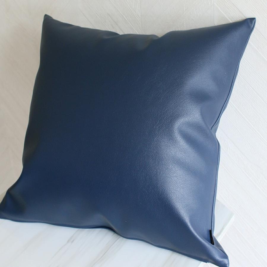 PVC レザー クッションカバー 45×45cm 日本製 シンプル カフェ レザー