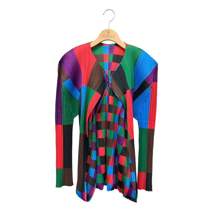 プリーツプリーズイッセイミヤケ PP14-JD344 カーディガン 4 マルチ