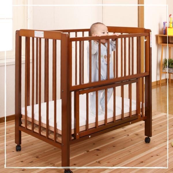 KiNTARO（キンタロー） [ミニポム ヌーベル] ベビーベッド 日本製 ハイ